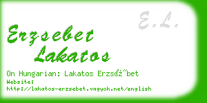 erzsebet lakatos business card